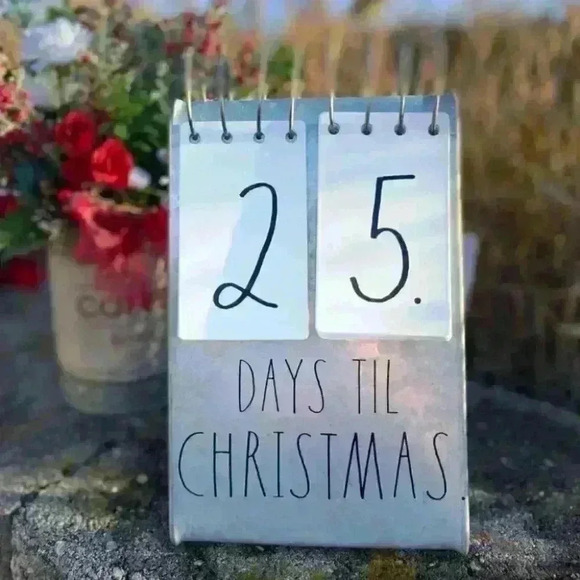 NEW Rae Dunn Christmas Countdown DAYS TILL CHRISTMAS - Metal Flip Calendar Sign! - Picture 3 of 12